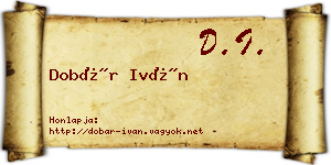 Dobár Iván névjegykártya